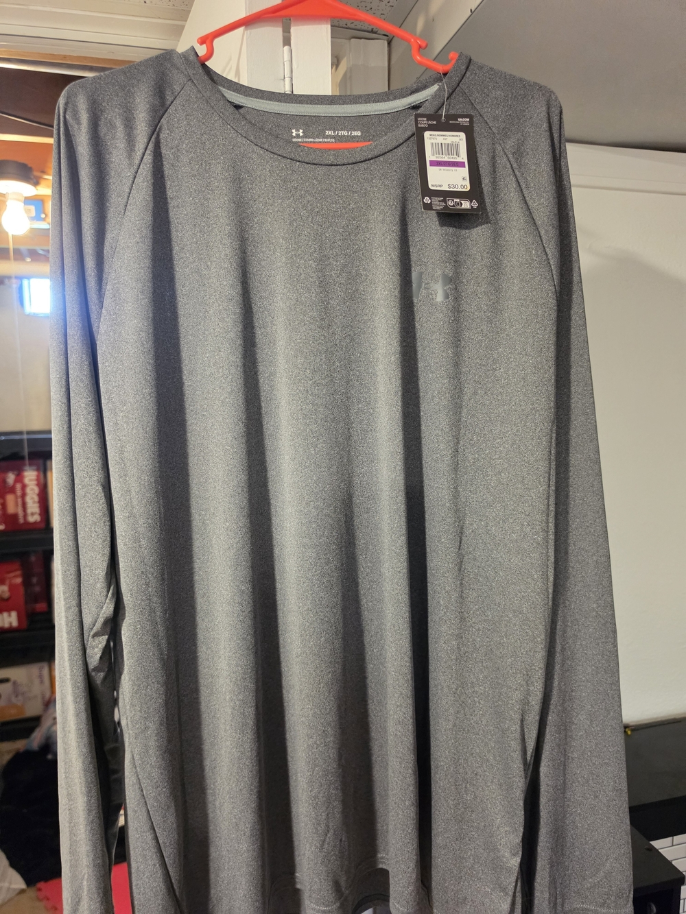 Under Armour Men’s Long-Sleeve Crewneck Shirt - Gray